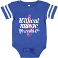 thumbnail image 3 of Inktastic Without Music Life Would Be Flat Girls Baby Bodysuit, 3 of 5