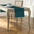 thumbnail image 2 of LA Linen Polyester Poplin Table Runner 14 by 108-Inch, Teal Dark, 2 of 2