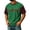 Green, variant on Men Corduroy Crew Neck Lightweight Breathable Short Sleeve Top with Halloween Letter Print Loose Fit Casual T Shirt for Daily Wear Dark Gray L