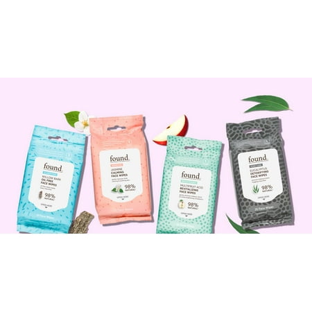 found Sensitive Jasmine Calming Face Wipes, 25 Count