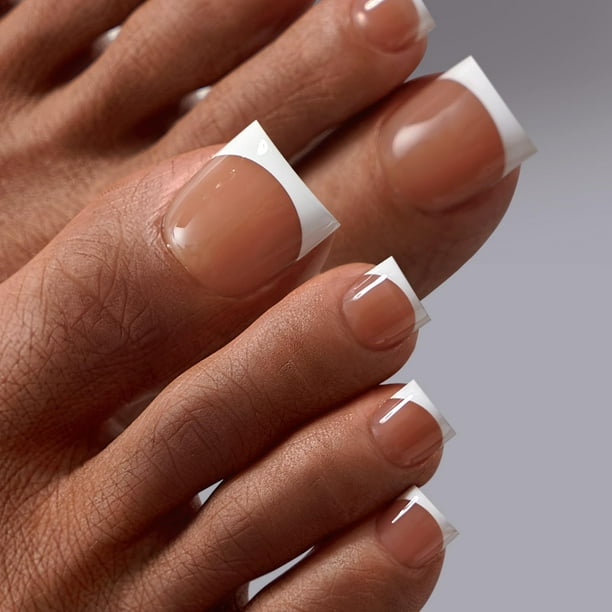 Uñas de punta cuadrada reales curables con lámpara BtartBox Presiona On Uñas