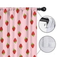 thumbnail image 4 of Blackout Kids Curtains,Red Strawberry Plants Fruit Pink Pattern Childrens Insulated Curtains Set Of 2,Bedroom Essentials,Toddler Room Decor 42"x84", 4 of 5