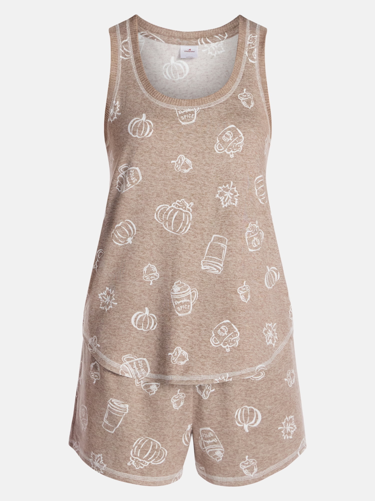 Halloween Women's Hacci Knit Tank Top and Shorts Pajama Set from Way to Celebrate, 2-Piece, Sizes XS-3X