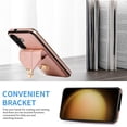 thumbnail image 5 of Crossbody Wallet Women Case for Samsung S24 Plus,[RFID Blocking] Credit Card Holder with Should Strap,Premium PU Leather Purse Metal Buckle Folio Flip Cover for Samsung Galaxy S24 Plus, Rosegold, 5 of 8