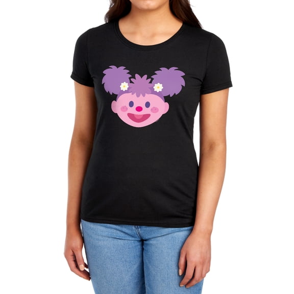 Sesame Street Abby Cadabby Kawaii Face Women's T Shirt, Black, Medium