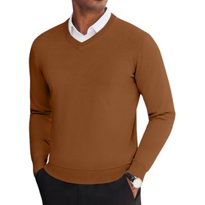 HAOMEILI Men's V-Neck Pullover Sweater