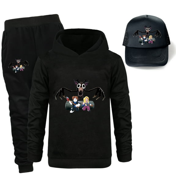 Kids 99 Nights In The Forest Hoodies Trousers and Sunhat 3PCS Set 99 Nights In The Forest Sweatshirts Set for Boys Girls