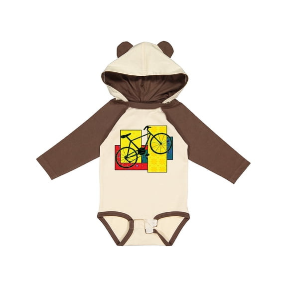 Inktastic Bike Pattern Blocks Boys or Girls Long Sleeve Baby Bodysuit