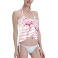 thumbnail image 4 of Geaub Flamingo Women's Short Wrap Skirt, Beach Sun Protection Shawl, Swimsuit Bra, Swimwear Tunic, 4 of 7