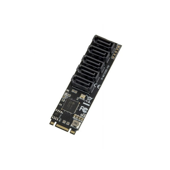 Syba 5 port Non-RAID SATA III 6Gbp/s to M.2 B M Key Adapter PCI-e 3.0 x2 Bandwith