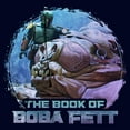 thumbnail image 2 of Junior's Star Wars: The Book of Boba Fett Rancor and Boba  Graphic Tee Navy Blue X Large, 2 of 3