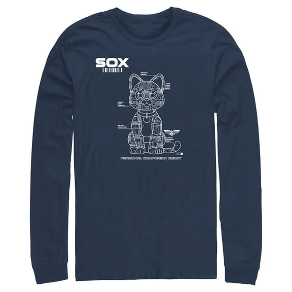 Men's Lightyear Sox Blueprint Long Sleeve Shirt Navy Blue Small