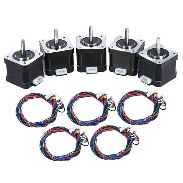 5pcs Nema 17 paso a paso Stepping unidad de control de motor Fase 2 1.8 Grado 42mm 0.9A 0.4 Nm con p Tomshoo 5 piezas
