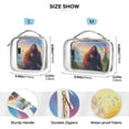 thumbnail image 4 of Monkey Trees and Rainbow Mountain Clear Cosmetic Bags with Handles PVC Toiletry Bags Zipper Waterproof Portable for Traveling 2 Pcs, 4 of 7