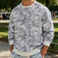 thumbnail image 2 of HOMADLES Mens Crewneck Sweatshirt Graphic Big and Tall Print Pullover Tops Stretch Soft Casual Sweatshirts Gray Size 3XL, 2 of 9