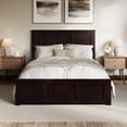 thumbnail image 2 of AFI Charlotte Queen Solid Wood Low Profile Platform Bed with Matching Footboard, Espresso, 2 of 12
