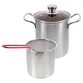 thumbnail image 4 of FELTECHELECTR 1 juego de freidora de acero inoxidable con cesta para freír, olla para freír, olla para cocinar en la cocina, 4 of 7
