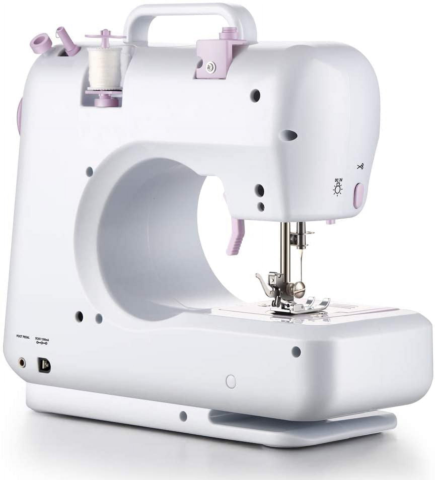 VIFERR Mini Sewing Machine for Beginners and Kids, Sewing Machines with Reverse Sewing and 12 Built-in Stitches, Portable Sewing Machine