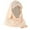 Beige, variant on Color Block Glitter Forehead Hijab Scarf Cap for Women, Muslim Stretch Turban Head Wrap with Sparkle Rhinestone Front, Soft Breathable Headscarf for Daily Wear(Color Brown One Size)