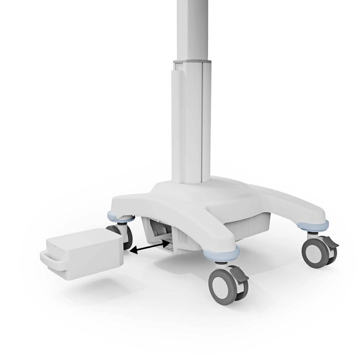Luxor Vital Power Healthcare Workstation Cart, Freestanding