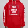 thumbnail image 2 of Tisuna Diy Hoodie For Children Freestyle Design Long Sleeve Hooded Tops Fashion Modern Big Girls Boys Kids Autumn Winter Pullover Diy Hoodies Red Size 14-15 Years, 2 of 8