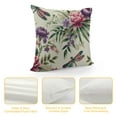 thumbnail image 4 of Creowell Spring Summer Flowers Pillow Covers 18X18 Inch Watercolor Purple Wisteria Dragonfly Floral Decorative Pillow Cases  Seasonal Throw Pillows Farmhouse Home Decor For Couch Cushion Outdoor, 4 of 5