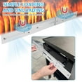 thumbnail image 3 of Wekvgz 4Pcs Griddle Wind Guard Retractable Griddle Wind Screen Magnetic Wind Guard Stainless Steel Griddle Part Heat Resistant Grill Accessories for 28 to 36 Inch Griddles, 3 of 10