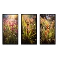 thumbnail image 2 of Designart "Pink Green Exotic Orchids Elegance Harmonious Orchids" Floral Framed Wall Art Set Of 3 - Pink Floral Frame Gallery Wall Set For Home Decor, 2 of 7