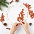 thumbnail image 6 of 5 Pack Christmas Glitter Berry Picks Orange, Artificial Decorative Berries with Flexible Wire Stems for DIY Wreath Making Holiday Centerpiece Xmas Tree Decor, 6 of 6