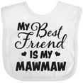 thumbnail image 3 of Inktastic My Best Friend is My Mawmaw with Hearts Boys or Girls Baby Bib, 3 of 4