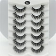 thumbnail image 2 of Tkrady Lashes Natural Look Lashes Fluffy Wispy Eyelashes Short Natural False Lashes Cat Eye 6D Volume Strip Lashes Pack 7 Pairs-V, 2 of 5