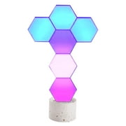 Yescom 6 Pack Smart WIFI LED Light Modular Hexagonal Panel Cololight Lamp Voice Control DIY Decoration Gift Home