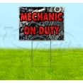 thumbnail image 1 of Mechanic On Duty (18" x 24") Yard Sign, Includes Metal Step Stake, 1 of 6