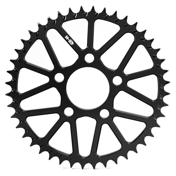44T 428 Chain Rear Sprocket For Talaria Sting MX5 E-Bike Electric Dirt Bike Motocross CNC Billet 7075 T6 Aluminum Alloy Anodized Black 44 teeth