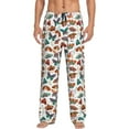 thumbnail image 2 of Picia Colorful Butterfly Mens Soft Woven Cotton Elastic Waistband Sleep Pajama Pant Lounge Sleep Pant With Pockets And Drawstring-Large, 2 of 9