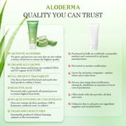 Aloderma 99% Organic Aloe Vera Gel, Bottled within 12 Hours of Harvest (114g, 4.0 oz), No Sticky Residue - No Powder Concentrates or Water Added - Eco-Friendly