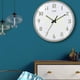 thumbnail image 5 of Reloj de pared luminoso de 30 cm (12 pulgadas), silencioso, redondo, con luz nocturna para dormitorio y jardín. Mapa blanco, 5 of 9