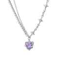 thumbnail image 1 of Collar con colgante de amor TQEHS diseño creativo de moda 40 cm + 5 cm color de la imagen, 1 of 6