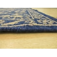 thumbnail image 3 of Hand-knotted Wool Blue Traditional Oriental Suzani Rug, 3 of 4