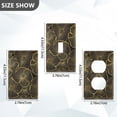 thumbnail image 7 of Yayeee Toggle Light Switch Wall Plate 1-Gang 4.5"x2.7" Home Decorative Outlet Cover, Black Flower Pattern, 7 of 7