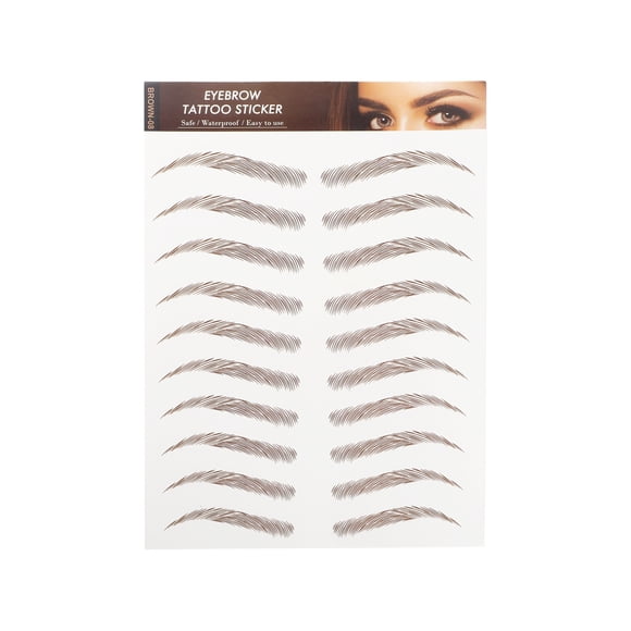 Unique Bargains Tatouage Simulation Sourcils pour Femmes 1 Pce Croissant, Marron