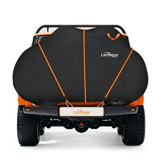 Bike Cover for 2 Bikes, 900D Waterproof Bicycle Cover with 6m Elastic Cord for Outdoor Storage and Transport