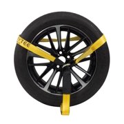 (8 Pack) 2 x 120 Car Tie Down Straps for Trailer with Flat Hook - 3333 LB WLL Lasso Style Tire Straps for Car Trailer with Ratchets - Vehicle Tie Down Wheel Straps for Hauling Cars