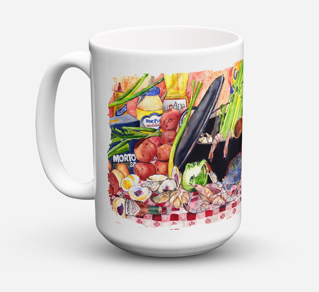 Gumbo and Potato Salad Dishwasher Safe Microwavable Ceramic Coffee Mug 15 ounce 8825CM15 by Caroline's Treasures