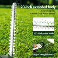 thumbnail image 6 of TOPZOO 21V Cordless Rotary Trimmer, 20" Dual-Action Blade Electric Hedge Trimmer, Handheld Shrub Trimmer with 3.0Ah Battery and Fast Charger, 6 of 10
