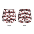 thumbnail image 5 of Picia Ladybugs on Black and White Striped1 Pattern Women's 2 in 1 Athletic Running Shorts High Waisted Workout Casual Gym Sweat Shorts with Comfy Liner Zipper Pockets-Small, 5 of 9