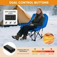 thumbnail image 2 of ABORON Oversized Heated Rocking Camping Chair Adults, Folding Heated Rocker Chair, Heavy Duty Fully Padded Folding Chairs, Patio Rocking Chair with 3 Heat Levels, 2 of 8