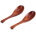 thumbnail image 1 of Cuillère en Bois, Cuillère à Soupe Ronde 2pcs pour la Cuisine, 1 of 8