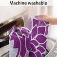 thumbnail image 5 of Purple Floral and Petal Pattern Bathroom Rugs Mat,Non Slip Microfiber Bathroom Rug,Rubber Backing,Soft Bathroom Mats for Bathroom Floor,Tub and Shower,17x27in(43x68cm), 5 of 5