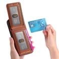 thumbnail image 3 of Compatible with iphone 14 Pro Max Case Rfid Blocking Leather Case Shockproof Wallet, 3 of 5